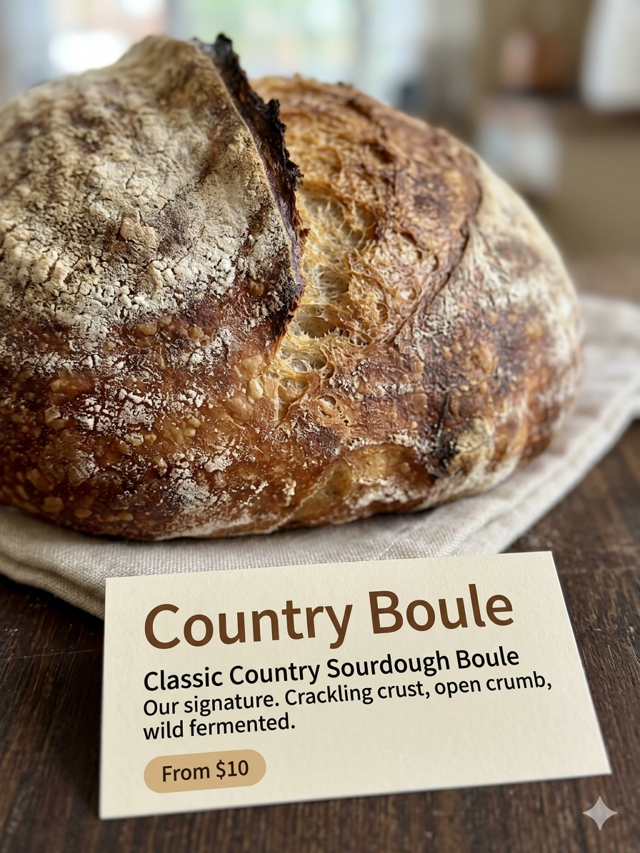 Classic Country Sourdough Boule